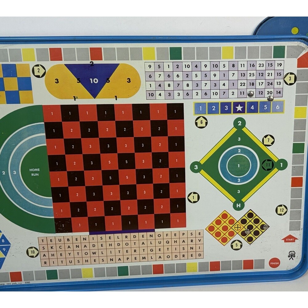 Pressman Spinner Lotto & Lap Tray Vintage Metal Board Games Lot Of 2, No Pieces
